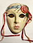 2 Mardi Gras Ceramic Woman Face Masks  my Originals  Wall Hanging Decor 7 