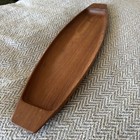 Mid Century Modern Danish Skjode Skjern Teak Wood Serving Platter Long 21 5 x6   