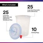 3m Pps Lid   Liner Kit Size Large 125 Micron 25 Lids   25 Liners   10 Plugs  new