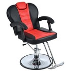 All Purpose Reclining Hydraulic Barber Chairs Salon Beauty Spa Styling Black Red