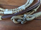 Genuine Rawhide Hand Braided Romel Reins - 12 Plait - 8 5  Long