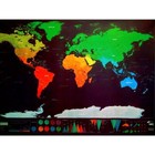 Wall Decor Poster Travel Accessories World Map Us Map Canada Countries Flags 32 