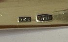Antique Russian Enamel Scoop Silver W  Gold Wash