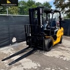 2019 Hyundai 30d-9 3-stage 6 000 Lbs Diesel Pneumatic Forklift Kubota -9 887 Hrs