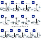 50 100pcs Fishing Treble Hooks High Carbon Steel Lures Bait Hooks Size 14 -4 0 