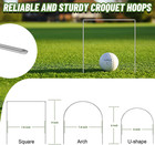 Set Of 10 Croquet Wickets Replacement For Croquet Metal Hoops With Galvanized An