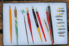Vtg Display Case Dip Pen Ink Calligraphy Nibs 14 K L  Jackson N03  France