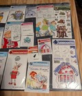 Retired Art Impressions Golden Oldies Cling Stamp Lot Old People baby  Animal 