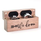 Wooden Wedding Ring Box     Slim Vintage Ring Box For Proposal Engagement We Do