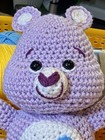 Handmade Amigurumi Heart Lollipop Bear Crochet Plush Toy Stuffed Animal