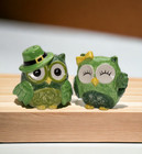 Ceramic Irish Owl Salt And Pepper Shakers  Home D  cor  Gift For Her  Gift For Mo