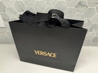 Versace 10 x8 x4  Empty Black Shopping Gift Paper Bag Logo For Bag Or Shoes