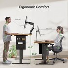 Marsail 55x24 Electric Standing Desk Height-adjustable 4 Presets Headphone Hook
