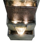 Indoor outdoor Tiered Water Feature     Cascading Resin Fountain With Led Lights
