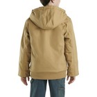 Nwt Carhartt Flannel Lined Jacket W  Storm Cuffs Kids Dark Khaki Sz 10 12 Cp8545