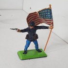 Vintage 1970s Britains Deetail Acw Union Army Toy Soldiers X 14 Mounted Lot Set