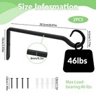 Pack Plant Hanger Bracket Plant Hangers Outdoor  Metal Decorative 8 Inch 2