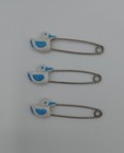Vintage Mixed Lot Of 13 Diaper Pins White And Blue Ducks