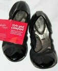 Dexflex Comfort Women s Claire Black Scrunch Ballet Flat Shoes Medium Width  