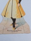 Victorian Trade Card Mclaughlin s Xxxx Coffee Paper Doll Yellow Dress Lady 1895 