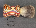 Handmade Color Wood Silver Badger Hair Shaving Brush Made In Usa Wood 311a