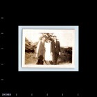 Old Vintage Photo Trio Affectionate Woman Men Shadow Original Snapshot