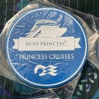 Lot Of 4 Princess Cruises Ruby Princess Blue   White Souvenir Coasters New