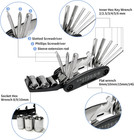 Bike Repair Tool Kit     21 Pcs Bicycle Tool Set With Hex Wrenches  Tire Levers  P