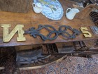 1875 Gilded N-s Wrought Iron Weathervane Large 47 5  X 9 