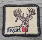 Vtg Hoyt Archery Apply Logo White Tail Drop Tyne Buck Embroidered Sew On Patch