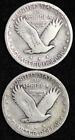 1930-ps  2 Pc Set  Standing Liberty Quarter Silver Good   Vg Full Date Free P h