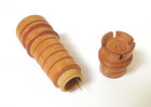 Antique Victorian Etui Carved Treen Rook Needle Case
