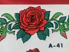 Vtg 1980 Nos Red Rose Hand Painted Look Decorcal Decals A-41 See Notes