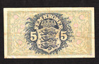 Denmark 5 Kroner 1933   P-25c   Scarce Date   Nice Crispy Condition