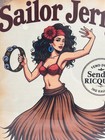 Sailor Jerry Metal Tin Sign 12  X 8  Vintage Style Tiki Bar Hula Girl New