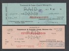 1929 - 1947 Tamarack   Custer Consolidated Mining Co Wallace Idaho 4 Diff Checks
