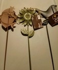   Scarecrow Sunflower Crow 3 Stakes Metal Outdoor Garden New
