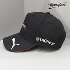 Porsche Unisex Motorsport Men Curved Brim Baseball Cap Black Adjustable Hat