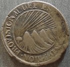 State Of Honduras  Rare Type Provisional Silver 2 Reales  184x  1847    Toned