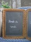 Small Early Antique School Double Slate Chalkboard