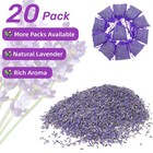 20 Pack Lavender Sachet Bags - 100  Natural Dried Buds For No 