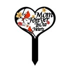 Memorial Grave Markers Heart Memorial Plaque Stake Metal Cemetery Memorial Mom