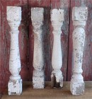 4 Balusters Painted Wood Architectural Salvage Spindles Porch House Trim A11 