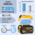 1 Pack 20v 60v Power Tool Lithium-ion Batteries For Dewalt 9 0ah  Dcb609 Dcd996