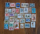 34 Vintage Hungary Magyar Posta And Other Misc Stamps Clean Used  No Hinges