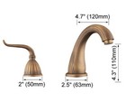Antique Brass Widespread Bathroom Sink Faucet Three Hole Tub Mixer Tap 2nf038