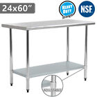 24  36  48  60  Kitchen Work Table Stainless Steel Heavy Duty Food Prep Table 