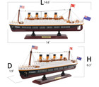 Rms Titanic Model Wooden Cruise Ship Model 14  Fully Assembled Display Nautical