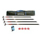Zipwall 10-feet Zippole Set With Plastic Sheeting Bundle