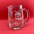 Vtg The White Horse Cellar Dry Scotch Whiskey Glass Pitcher With Applied Handle